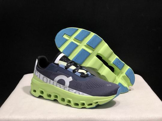 Cheap On Cloudmonster Shoes Men Women Navy Green-11